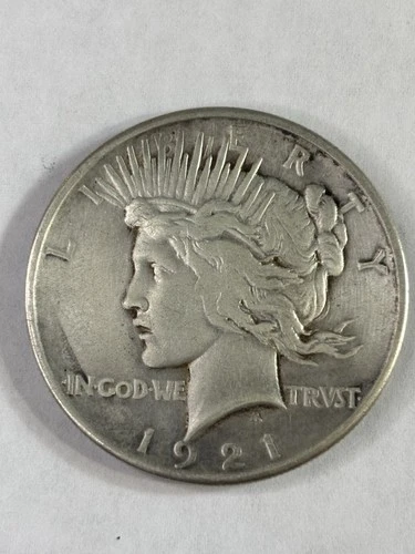 1921 Peace Dollar High Relief, Key Date, 1,006,473 Minted EXACT COIN *Cleaned*