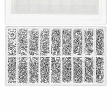 900 ASSORTMENT MICRO WATCH SCREW FOR WATCH JEWELRY REPAIR AND EYEGLASS S/STEEL