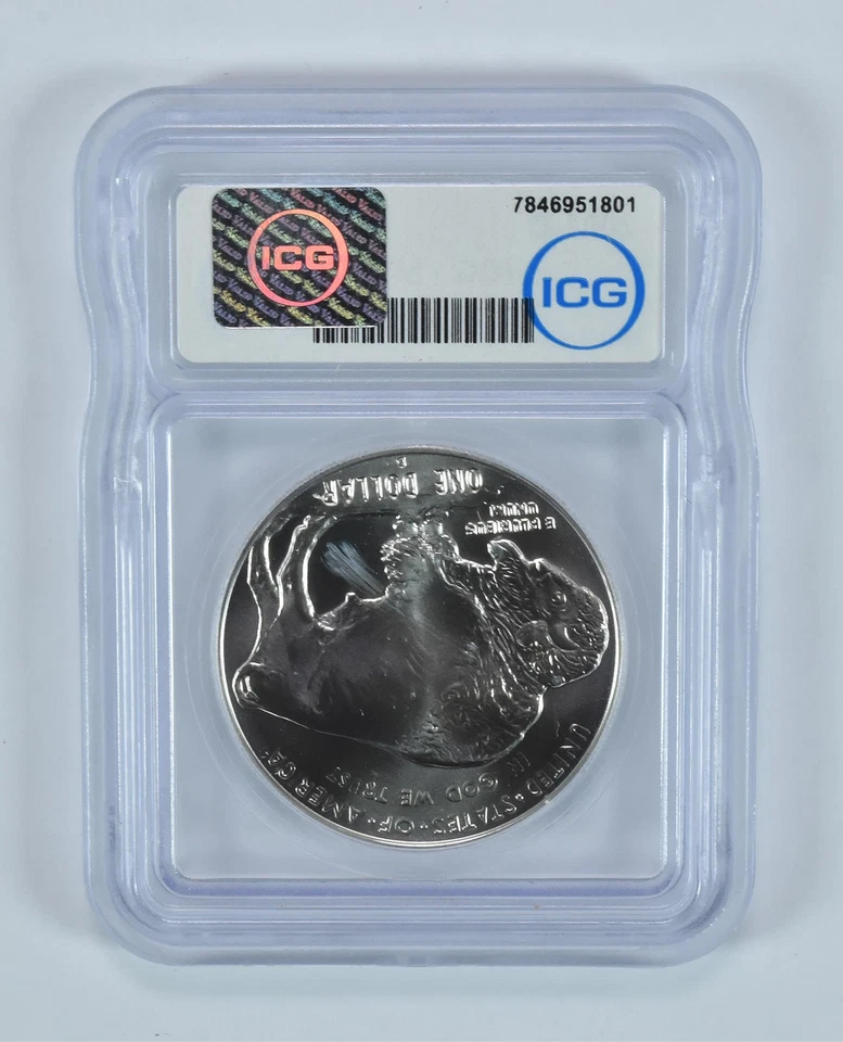 2001-D Buffalo Commemorative Silver Dollar MS70 ICG *5705 - Image 2 of 4