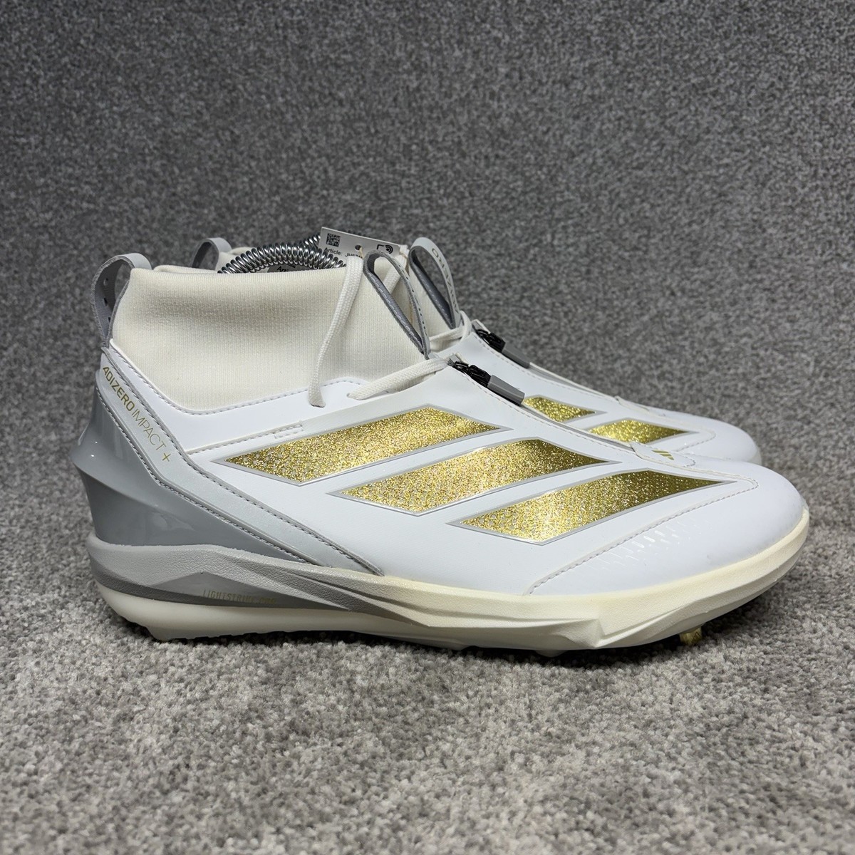  Adizero Impact 2.0 ホワイト ゴールド　32cm Adidas Adizero Impact 2.0 Baseball Cleats Mens Size 11 White Gold