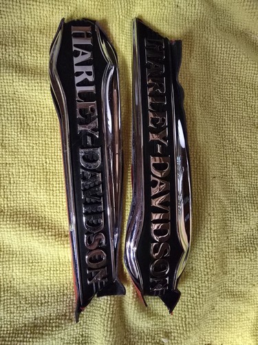 Harley Davidson Black and Chrome Touring Tank Emblems Badge Set