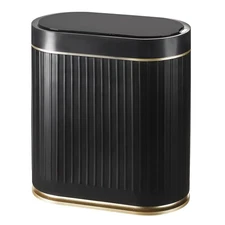 Bathroom Trash Can with Lid 2 Gallon Motion Sensor Garbage Can 7.5 Liter Smal...