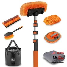 Car Wash Brush with Long Handle, Car Cleaning Kit with Soft Bristle Wash 12FT