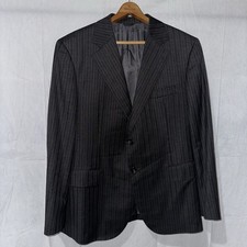 Bespoke Loro Piana Wish Super 170s Gray Pinstripe Suit Jacket Blazer Size 38S