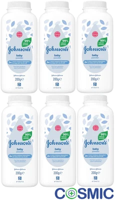 6 X Johnson's Baby Powder 200g