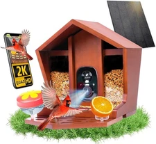 Smart Bird Feeder with Camera 2K HD AI Identify Bird Species Solar-Powered