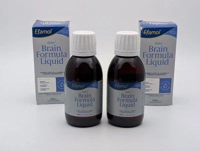 2 x EFAMOL Efalex Brain Formula Liquid Omega 3 Fish Oil & 6 Primrose Oil 150 ml