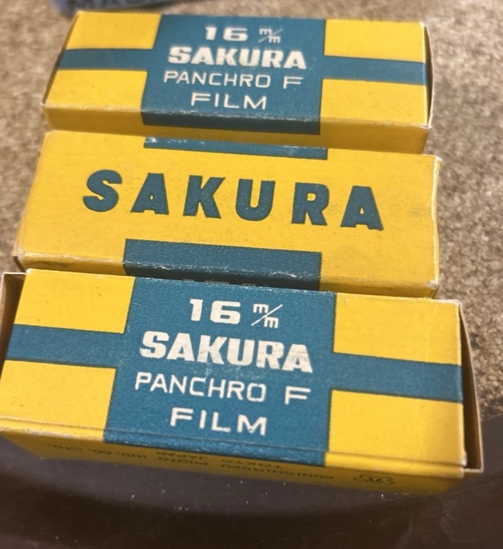 Vintage 3 Boxes Sakura 16 MM Film For Display Only