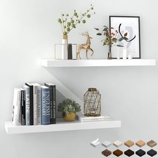 INHABIT UNION White Floating Shelves for Wall-24in Wall 24 Inch,
