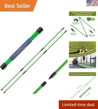 Golf Alignment Sticks 2 Pack - 48" Collapsible Training Aid for Precise Aiming
