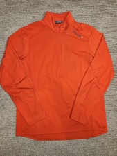 Stellar Equipment Ultralight 1/4Zip Men XL Orange Stretch Base Layer Lightweight