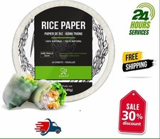 Soeos Rice Paper, White Rice Paper Wrappers, 1 Pack, 34 Sheets-Fresh Spring Roll