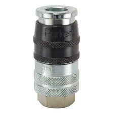 PARKER EZ-501-8FP Quick Connect,Socket,1/2" Body,1/2"-14 PK 4