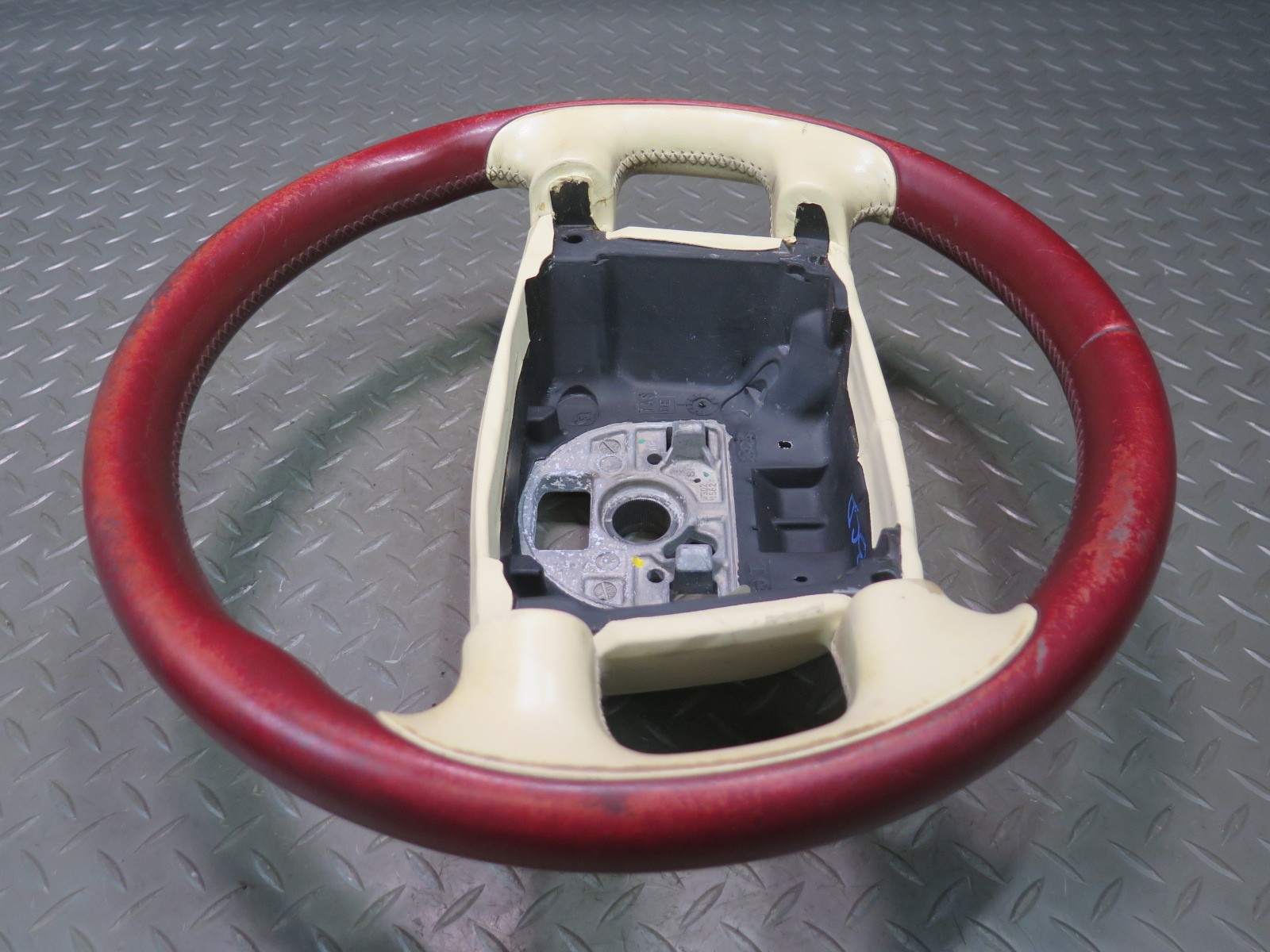 2006-2012 BENTLEY CONTINENTAL FLYING SPUR LEATHER STEERING RED BEIGE