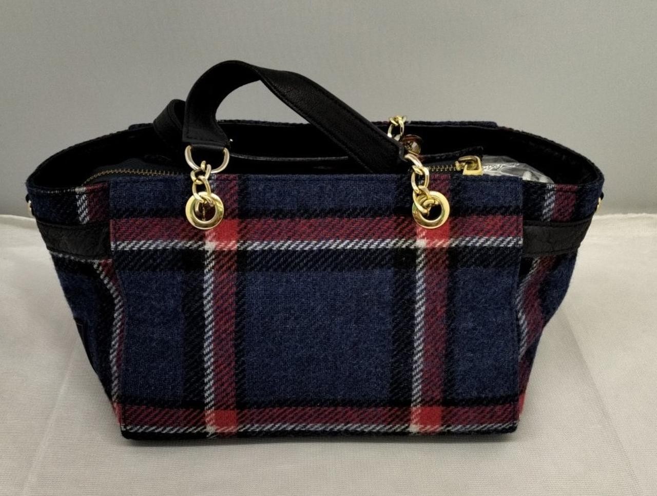 2Way Bag Model Mega Check Pattern Blue Label Cres… - image 2