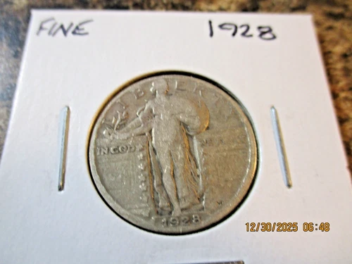 1928 STANDING LIBERTY SILVER QUARTER FINE       48