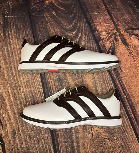 Adidas MC Z-Traxion weiß braun Golfschuhe klassisch IG0910 Herren Größe 11,5 NEU