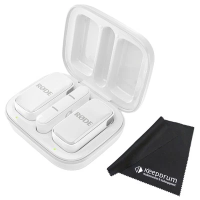 Rode Wireless Micro Drahtloses Mikrofon-System USB-C Weiss für Handys mit Tuch - Bild 1 von 4