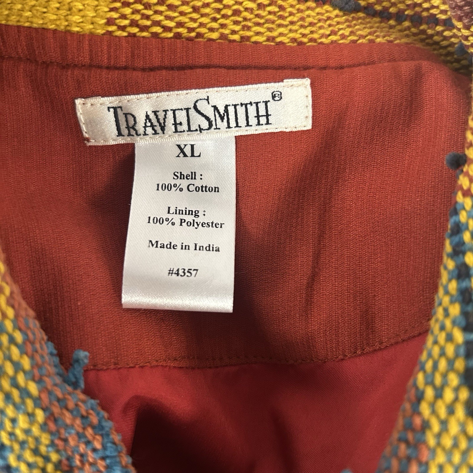 Travel Smith Multicolor Patchwork Cotton Jacket B… - image 7