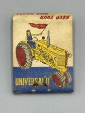 1940s MINNEAPOLIS MOLINE Farm TRACTOR Advertising FULL MATCHBOOK Northfield MN