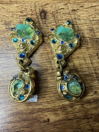 Vintage Designer Jacky De G Fashion Earrings
