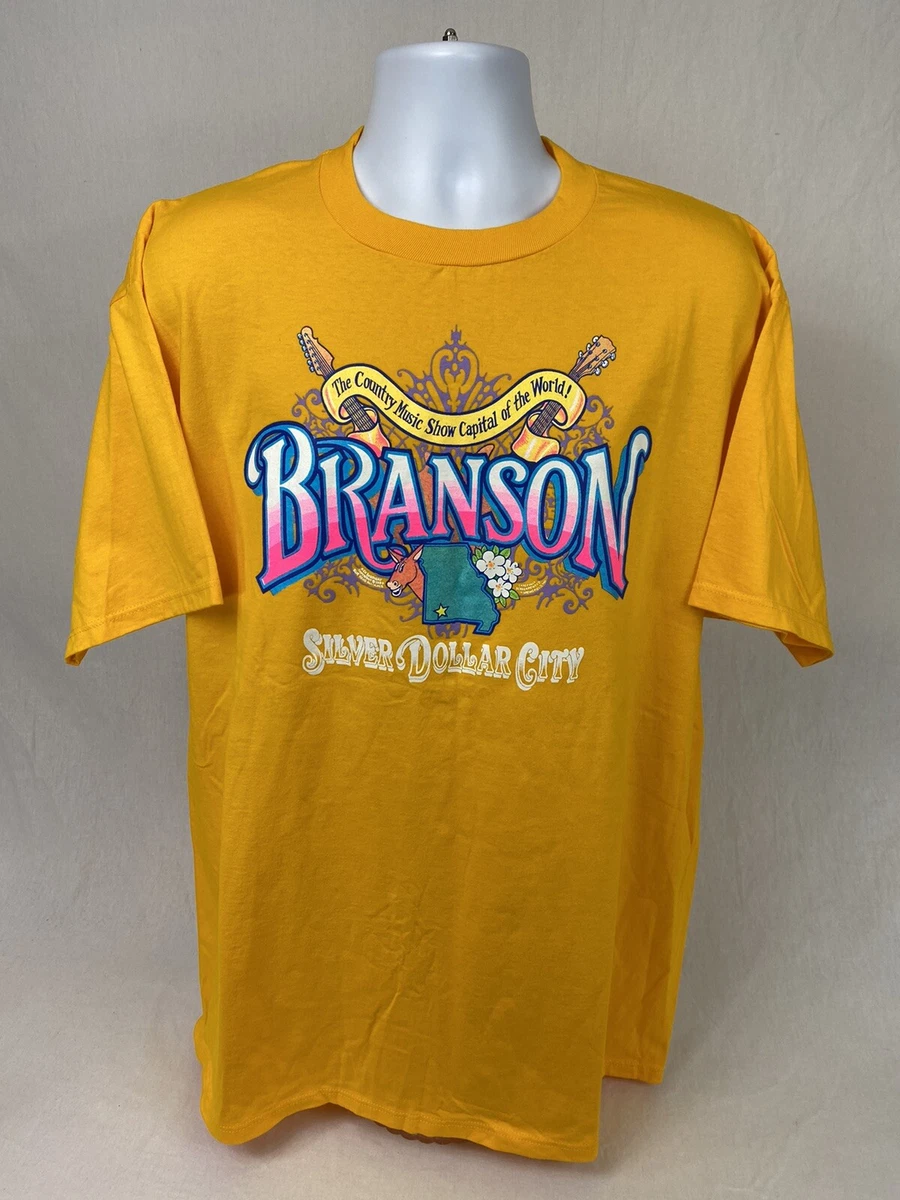 VTG 1990 Branson Silver Dollar City Short Sleeve T Shirt Size 2XL