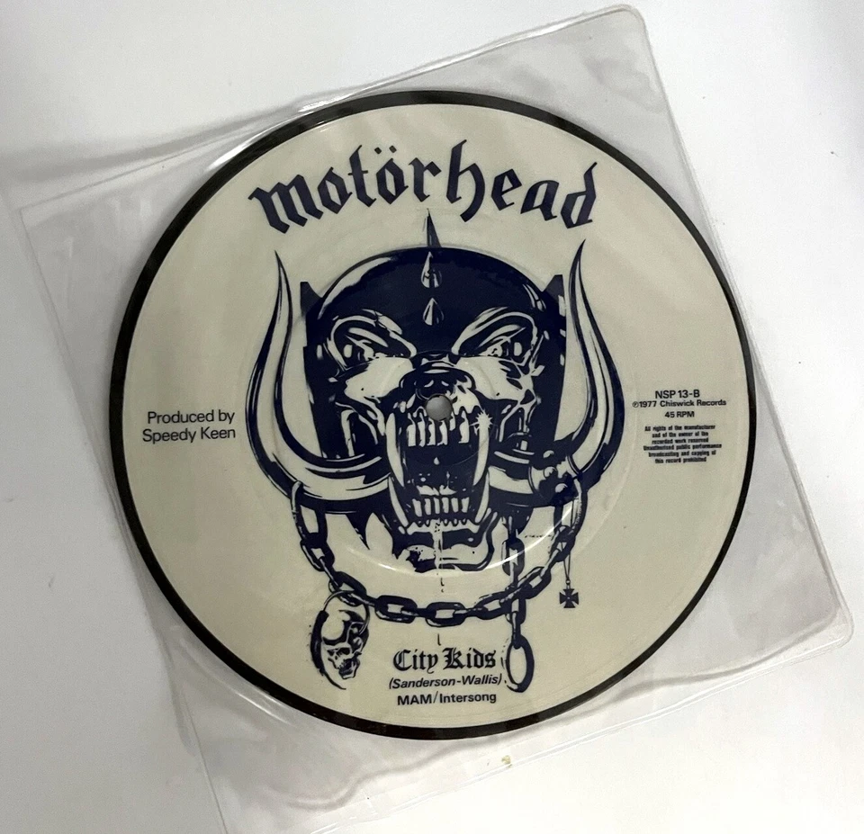 Motorhead City Kids Picture Disc 7" Vinyl Lemmy Kilmister Fast Clarke 1977 - Image 3 of 4