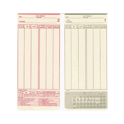 1000 Stück, Amano MJR-8100, MJR-8000 Zeitkarten, nummeriert 000-249, FORM A1181 - Bild 2 von 2