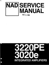 Service Manual Guide For NAD 3020 E, 3220 PE