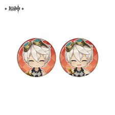 miHoYo Genshin Impact Bennett 2 Pcs Set Badge Happy Birthday Pins Official Goods