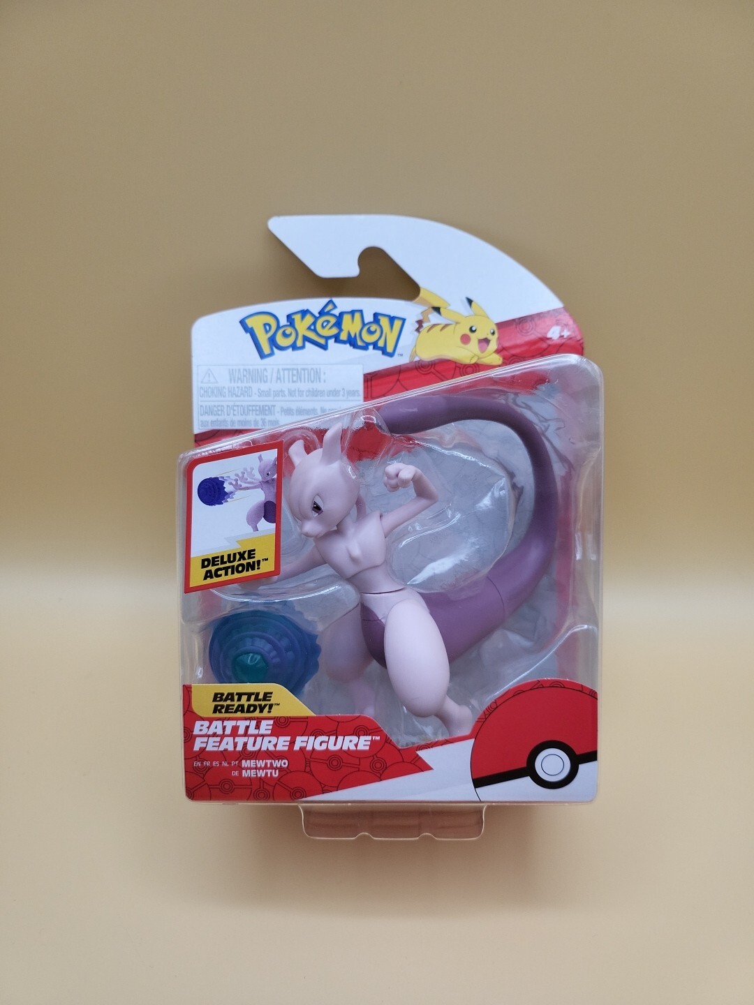 Pokemon Mewtwo Battle Figure with Psychic Attack Action 2024 Nintendo