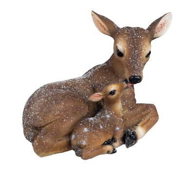 Hirsch Kuh Reh Kitz Rehkitz Kind Rentier Bock Elch Geweih Deko Figur Skulptur