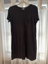 AMERICAN EAGLE BLACK SHORT SLEEVE POCKET T SHIRT DRESS SIZE M