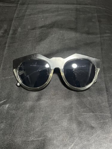 Le Specs Neo Noir Sunglasses Black Clear Used