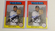 2019 MATT MATTHEW BOYD SER #D 1 OF 10 & 1 OF 49 SIGNED 5x7 JUMBO TOPPS ARCHIVES 