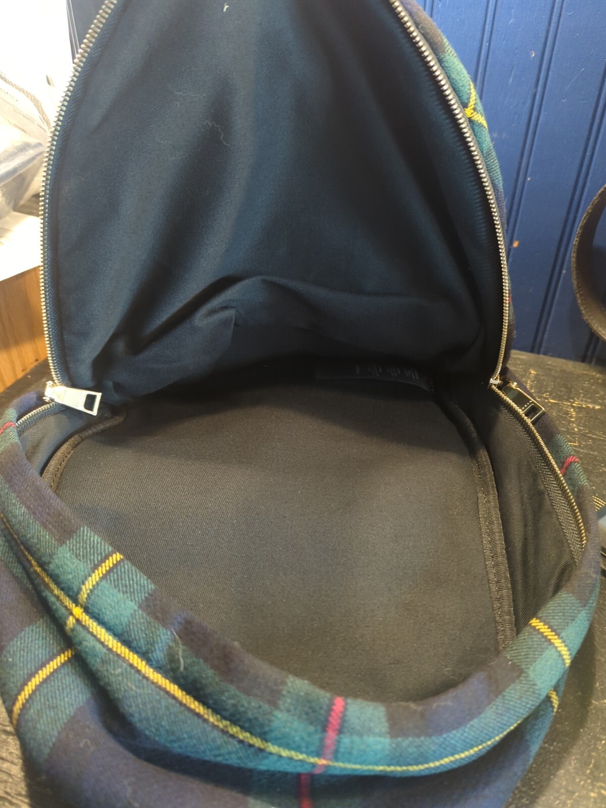 Sandro Glen Plaid Wool Backpack - image 5