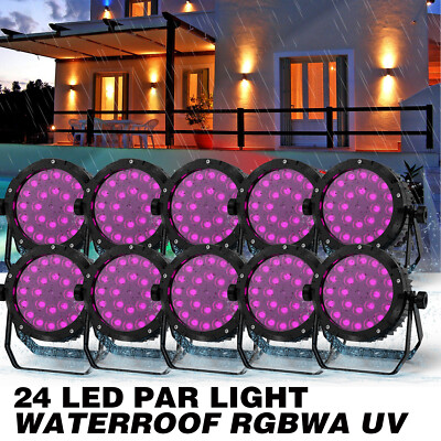 24*15W Wasserdichte RGBWA UV IP65 LED PAR Bühnenlicht DMX Strahl Outdoor Party