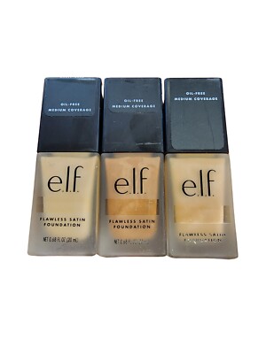ELF Flawless Finish Foundation Oil-Free Satin Finish Choose Your Shade New