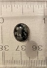 SNOWFLAKE OBSIDIAN CABOCHON TIE TACK OR PIN  - Silver Plated Setting — photo 8