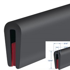 10ft Rubber Edge Trim U Channel Self Adhesive Sheet Metal Edge Guard Protector
