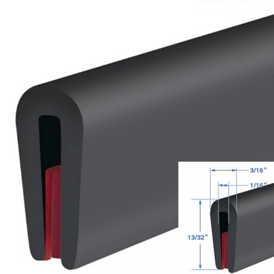 #ad 10FT Rubber Edge Trim U Channel Self Adhesive Sheet Metal Edge Guard Protector $12.99