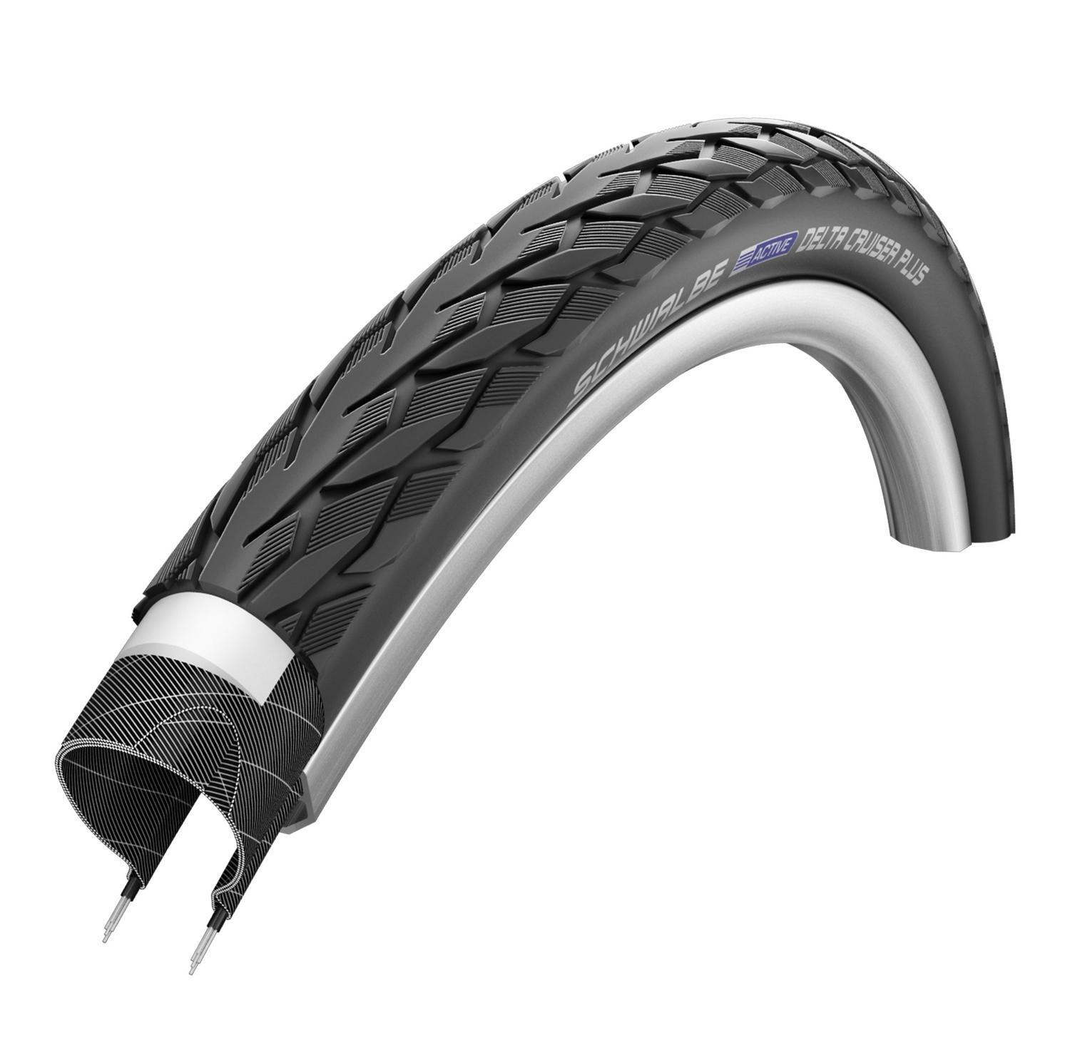 Pneu city-vtc 700x28 Schwalbe Delta Cruiser Plus id&eacute;al pour le v&eacute;lotaf quotidien