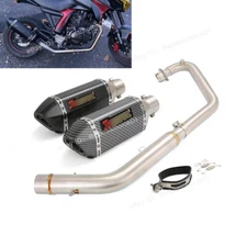 For Lifan KPT 200 2019-2023 KPM 200 Full System Exhaust Front Pipe 51mm Mufflers