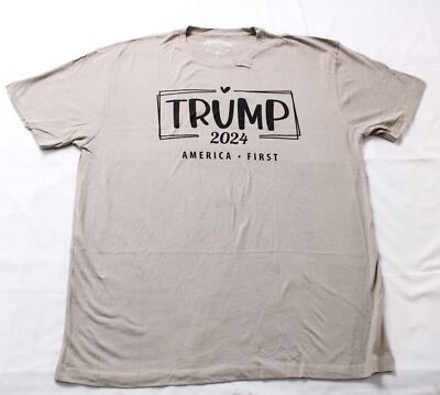 #ad I Love My Freedom Adults Trump 2024 America First Tee AR8 Heather Stone Size XL $10.79