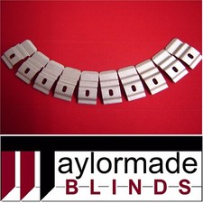 PACK OF 10 - Silver Top fix Brackets for vertical blind headrail 