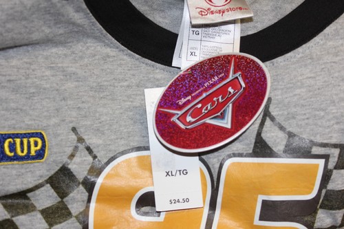 Disney Pixar Cars Lightning McQueen Sponsor Logos TShirt Sz XL new with tags - Picture 5 of 9