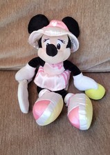 Disney Store Tennis Minnie Mouse Mini Bean Bag Plush 10"