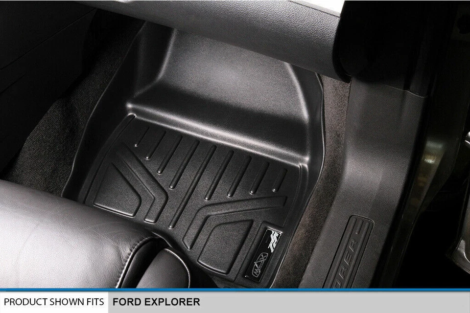 SMARTLINER Custom Fit Floor Mats & Cargo Liner Black for 2015-2016 Ford Explorer — 第 3/4 张图片