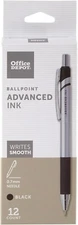 "Office Depot Advanced Ink Retractable Ballpoint Pens, Needle Point, 0.7 Mm, Sil