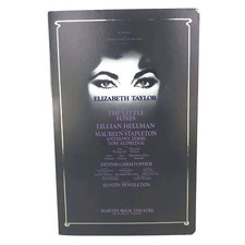 1981 Elizabeth Taylor The Little Foxes Window Card Poster Martin Beck Broadway